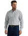 Image #1 - George Strait by Wrangler Men's Striped Print Long Sleeve Button-Down Stretch Western Shirt - Tall, Light Grey, hi-res