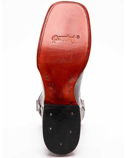 Image #7 - Ferrini Men's Chocolate Alligator Belly Print Western Boots - Broad Square Toe, Chocolate, hi-res