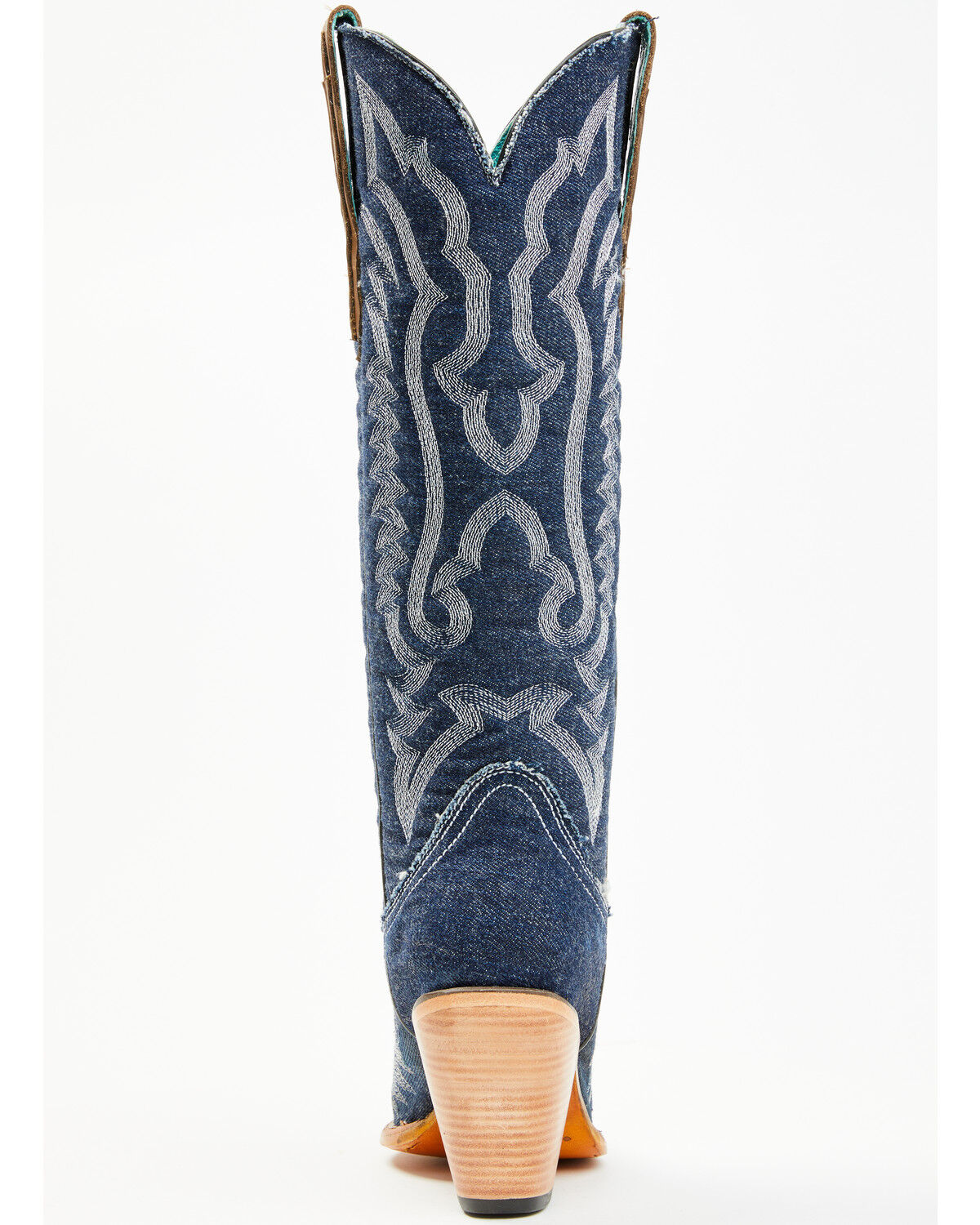 Image #5 - Corral Women's Denim Embroidered Tall Western Boots - Snip Toe, Medium Blue, hi-res