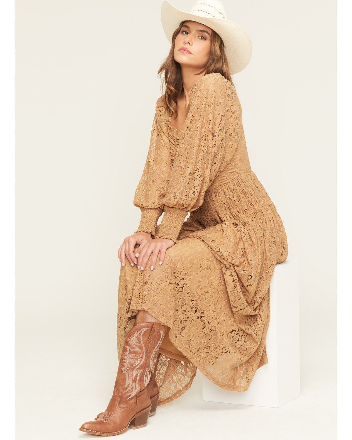 long sleeve lace country dress Long Sleeve V-Neck A-Line Country Wedding Dress with Lace Applique Train