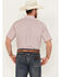 Image #4 - Cinch Men's Geo Print Short Sleeve Button-Down Western Shirt , Pink, hi-res