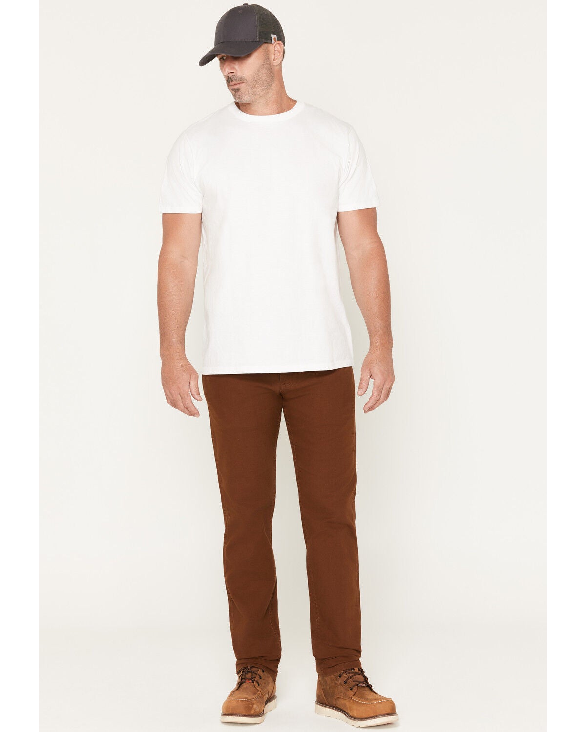 Image #1 - Carhartt Men's Rugged Flex&reg; Relaxed Straight Rigby Dungaree Canvas Work Pants, Rust Copper, hi-res