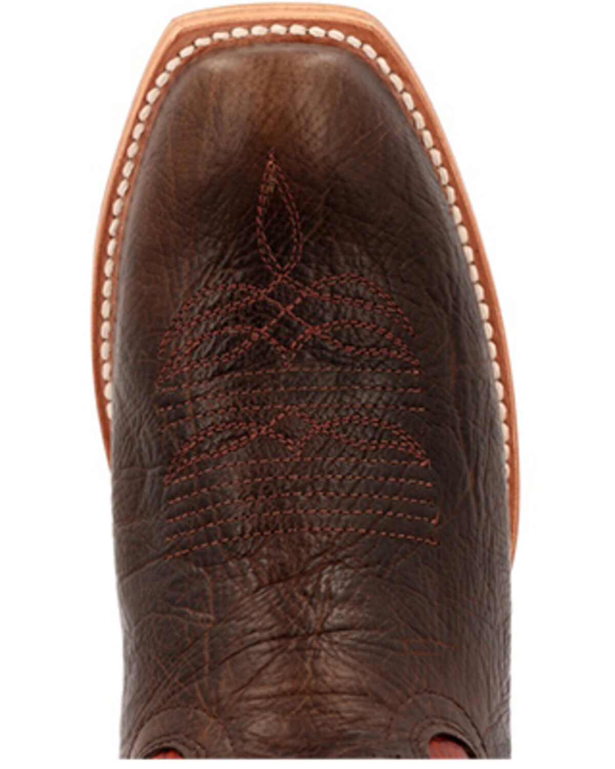 Image #6 - Durango Men's PRCA Collection Shrunken Bullhide Western Boots - Square Toe, Brown, hi-res
