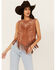 Image #1 - Double D Ranch Women's Rope & Ride Fringe Top, Copper, hi-res