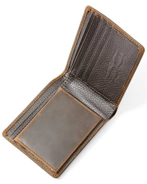 Image #2 - Cody James Men's Croc Embossed Bifold Wallet, Chocolate, hi-res