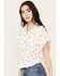 Image #2 - Wild Moss Women's Short Sleeve Embroidered Campshirt, White, hi-res