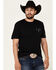 Image #1 - Buck Wear Men's Fundamentals Flag Short Sleeve Graphic T-Shirt , Black, hi-res