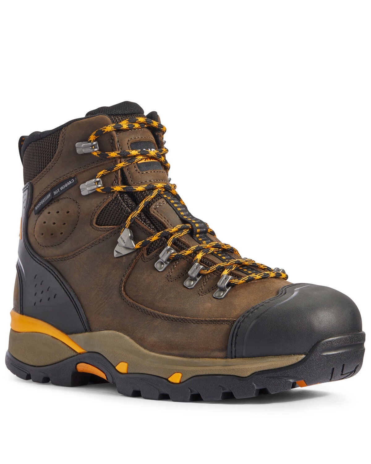 Ariat Men's Brown Endeavor Waterproof Work Boots - Composite Toe, Brown, hi-res