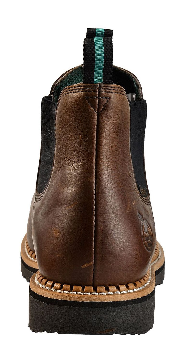 Image #7 - Georgia Boot Men's Romeo Waterproof Slip-On Work Shoes - Steel Toe, Brown, hi-res
