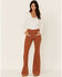 Image #1 - Idyllwind Women's Pecan High Rise Flare Stretch Corduroy Pants, Pecan, hi-res