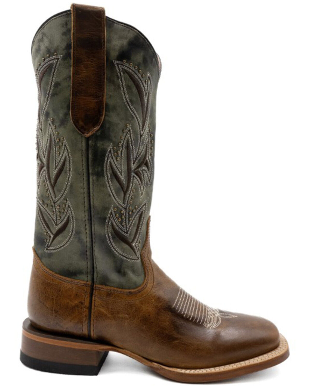 Image #2 - Ferrini Women's Maggie Western Boots - Broad Square Toe, Brown, hi-res