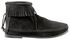 Women's Minnetonka Suede Back Zipper Moccasin Boots, Black, hi-res