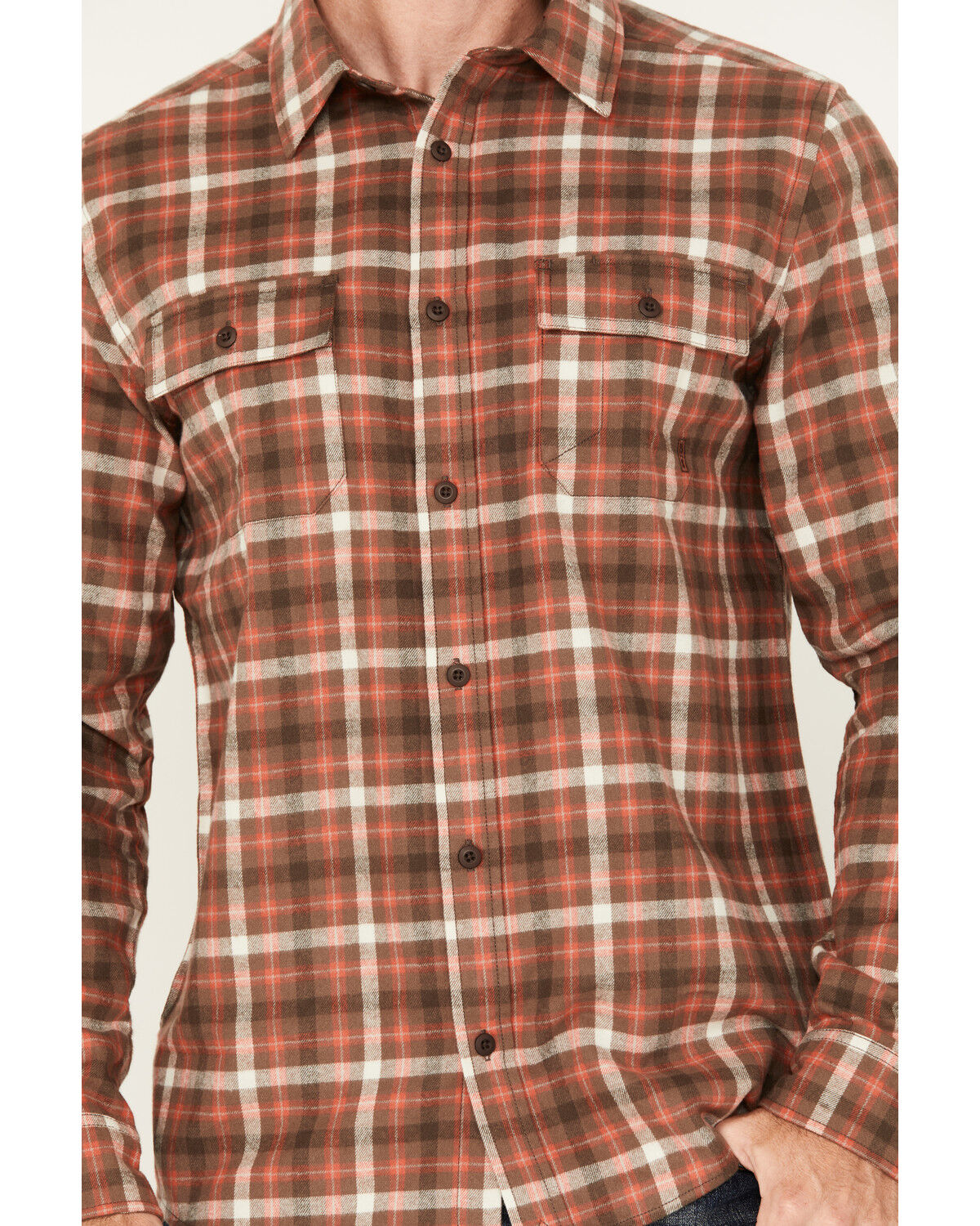 Image #3 - Brothers and Sons Men's Bosque Everyday Plaid Print Long Sleeve Button Down Flannel Shirt, Chocolate, hi-res