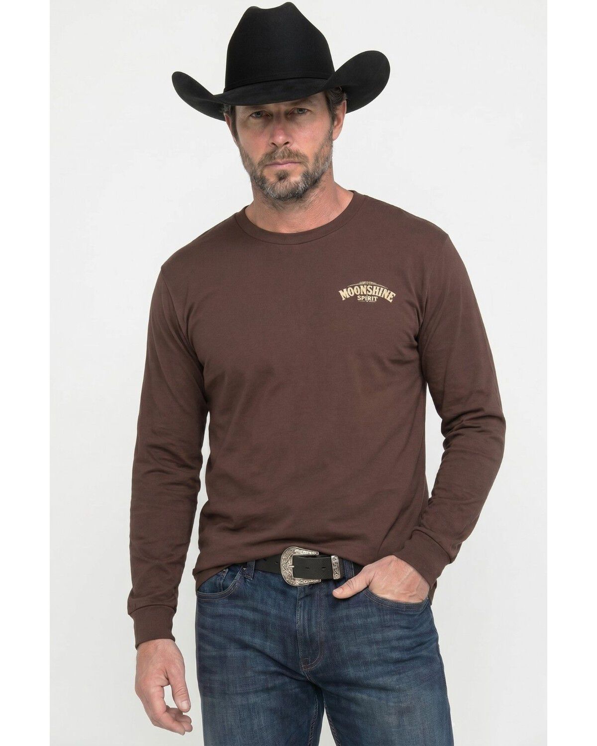 Moonshine Spirit Men's Moonshine Still Long Sleeve Graphic T-Shirt, Brown, hi-res