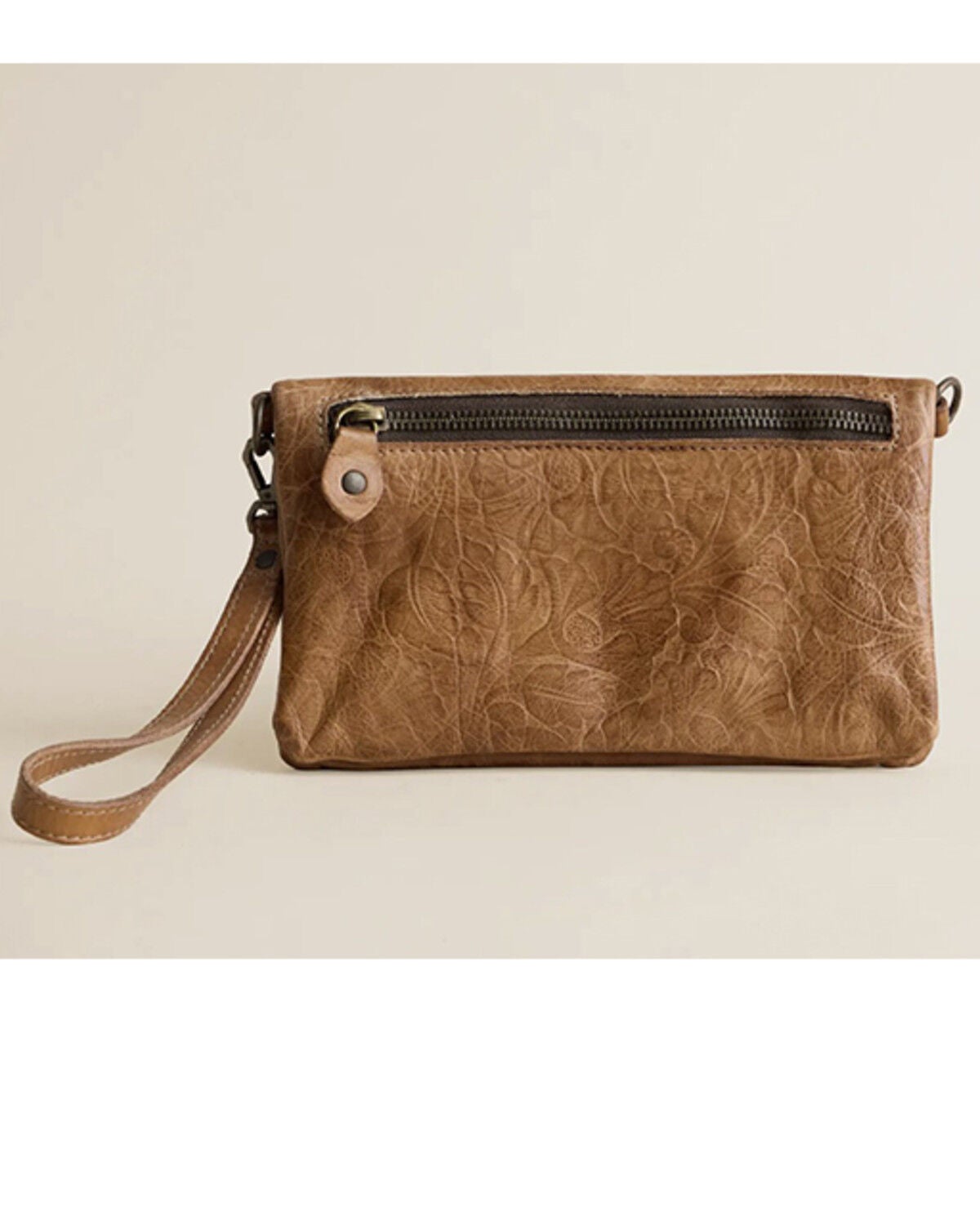 Image #2 - Bed Stu Women's Cadence Leather Crossbody Wristlet Bag, Tan, hi-res