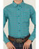 Image #3 - Ariat Boys' Geo Print Long Sleeve Button-Down Western Shirt, Navy, hi-res