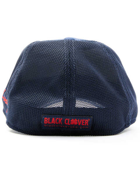 Black Clover Men's Navy Premium 10 Patch Mesh-Back Flex-Fit Ball Cap , Navy, hi-res