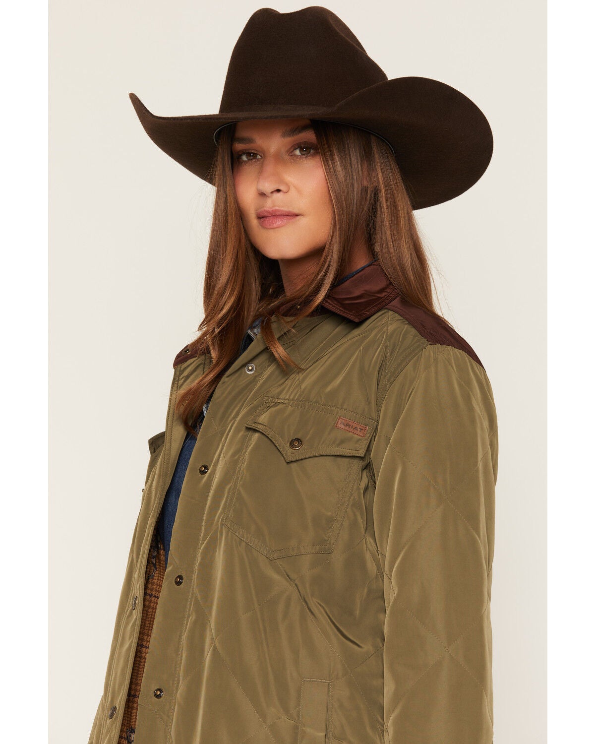 Image #4 - Ariat Women's Dilon Parka Jacket, Green, hi-res