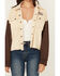 Image #4 - Cleo + Wolf Women's Color Block Graphic Print Snap Cropped Shacket, Oatmeal, hi-res