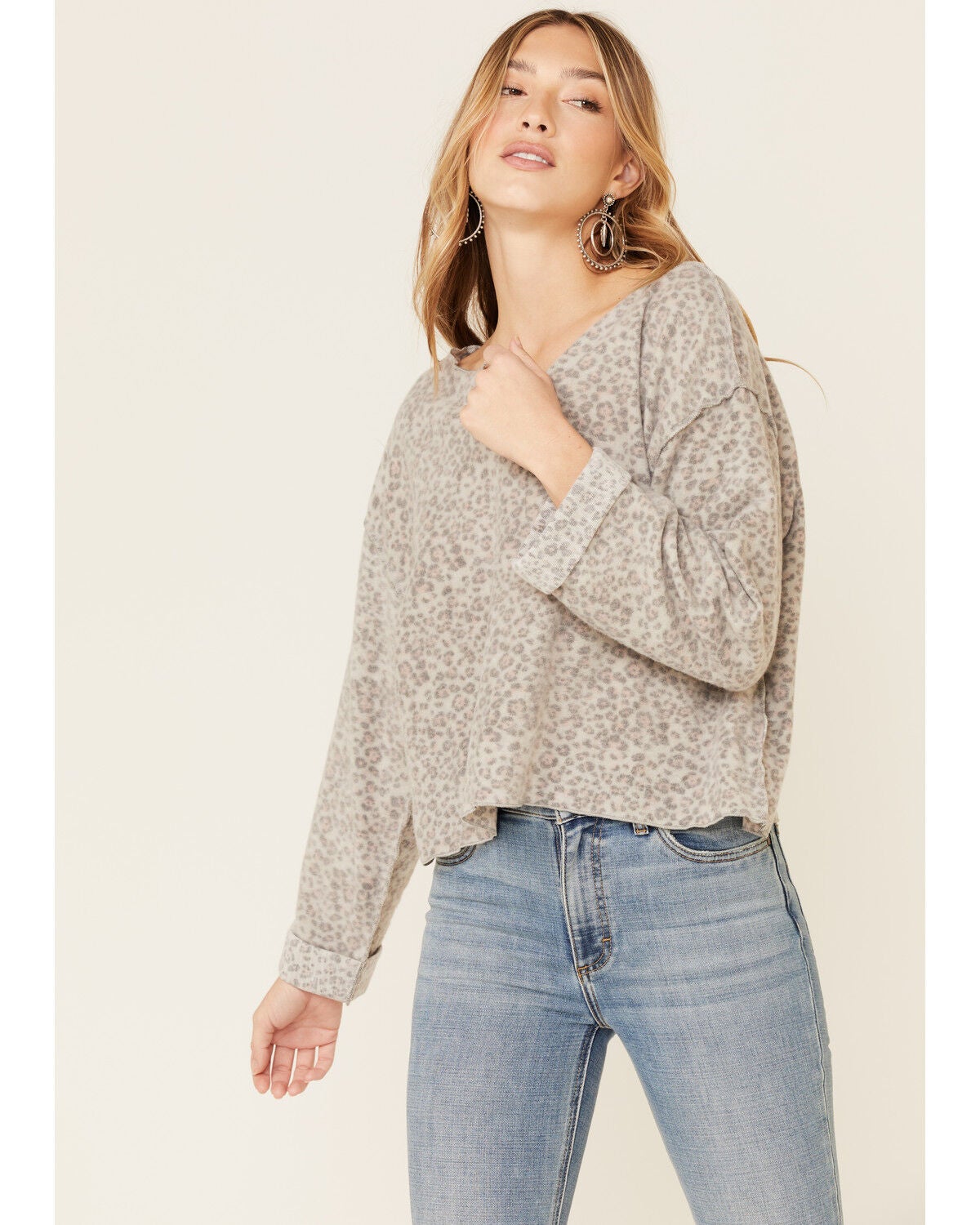 american eagle leopard sweatshirt