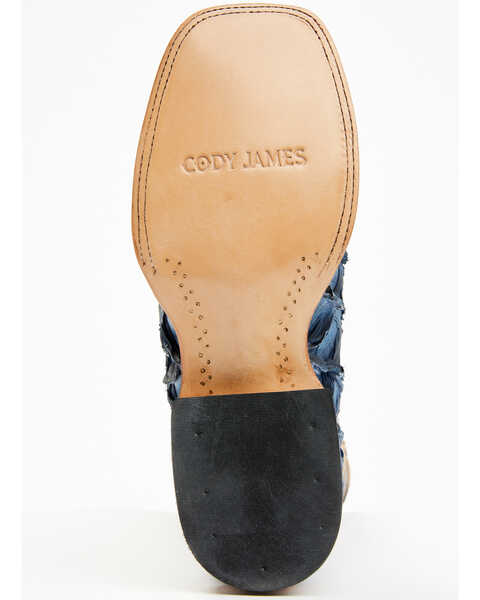 Image #7 - Cody James Men's Exotic Pirarucu Western Boots - Broad Square Toe , Blue, hi-res
