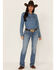 Image #1 - Wrangler Women's Light Wash Low Rise Shiloh Bootcut Ultimate Riding Jeans, , hi-res