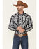 Cowboy Hardware Men's Hombre Large Plaid Print Long Sleeve Pearl Snap Western Shirt , Black, hi-res