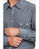 Rock & Roll Denim Men's Chambray Print Long Sleeve Western Shirt , Charcoal, hi-res