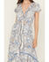 Image #3 - Beyond The Radar Women's Paisley Print Short Sleeve High-Low Dress, Blue, hi-res