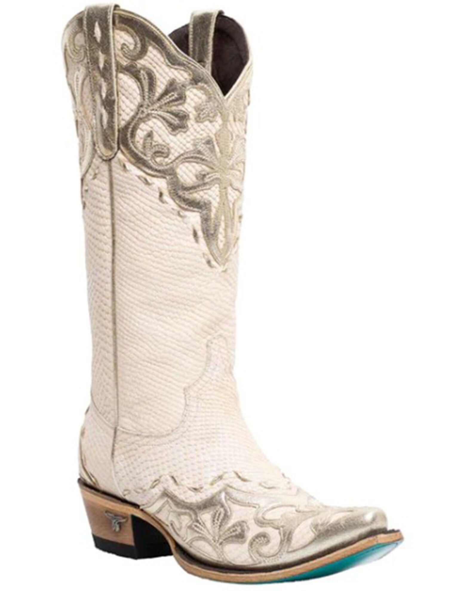 Ivory cowboy boots for a wedding top