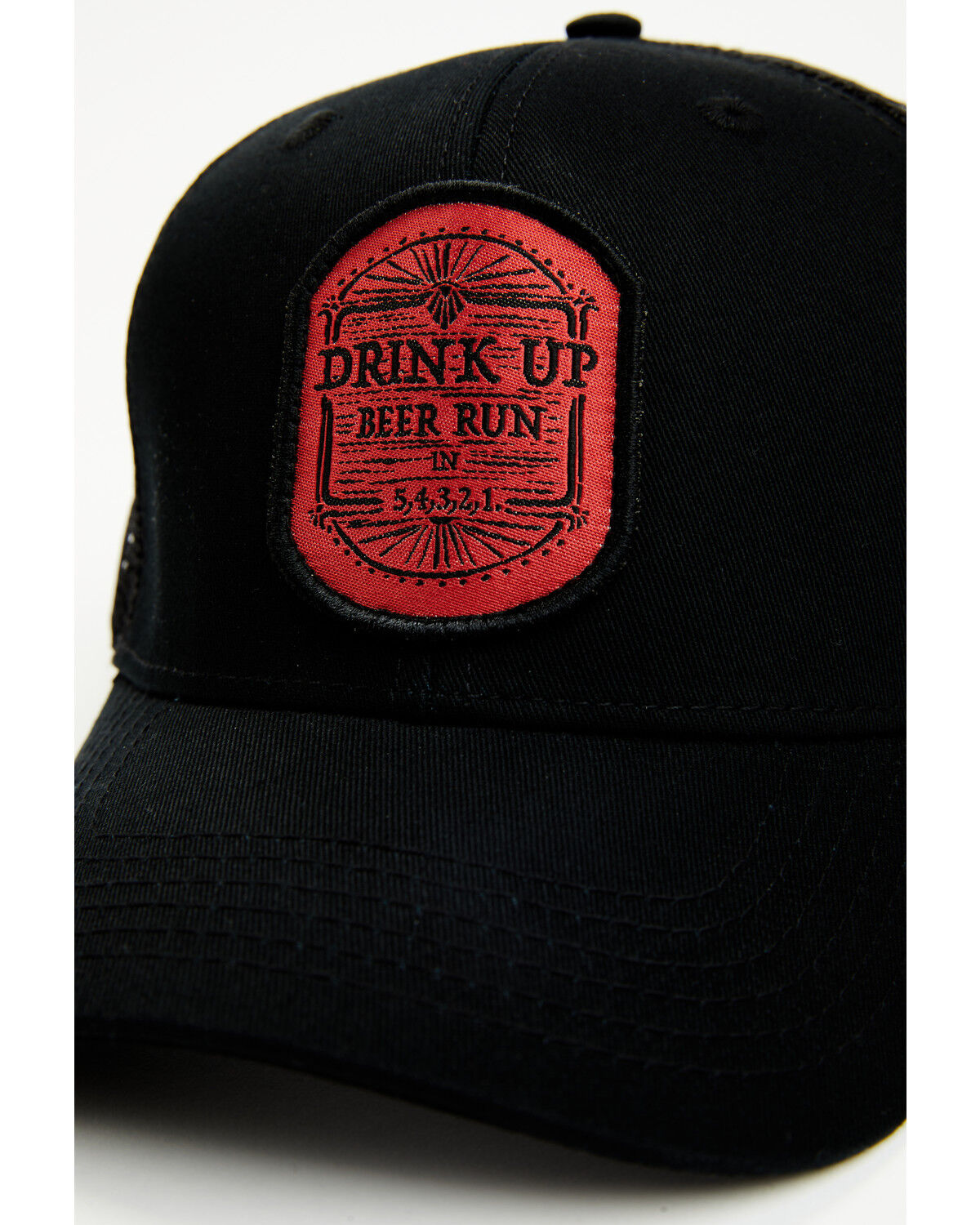 Image #2 - Brothers and Sons Men's Drink Up Beer Run Patch Ball Cap, Black, hi-res