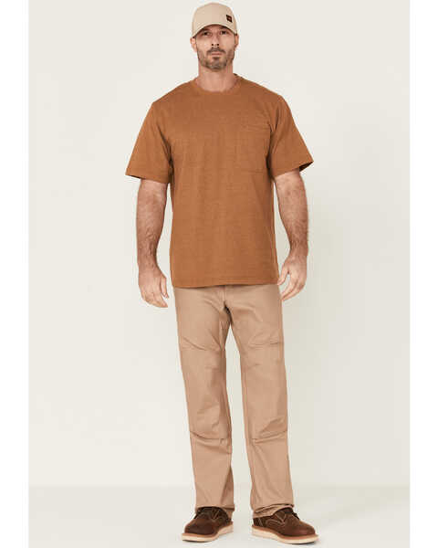 Image #2 - Hawx Men's Rust Copper Force Heavyweight Short Sleeve Work Pocket T-Shirt , Rust Copper, hi-res