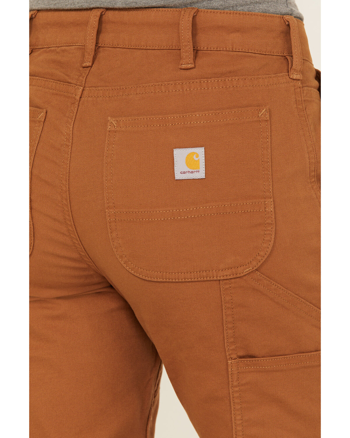 Image #4 - Carhartt Women's Rugged Flex® Double-Knee Relaxed Fit Canvas Work Pants, Brown, hi-res