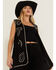 Image #2 - Fornia Women's Paisley Studded Longline Vest, Black, hi-res