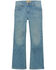 Image #2 - Wrangler 20X Boys' Light Wash Slim Bootcut Stretch Denim Jeans, Light Wash, hi-res