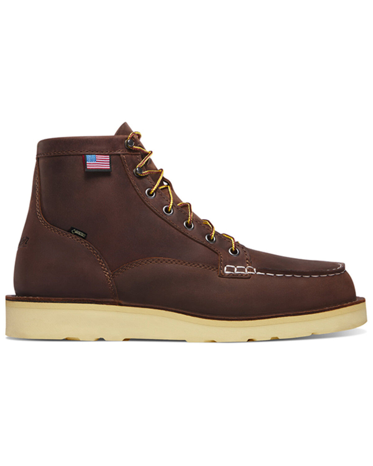 Image #2 - Danner Men's 6" Bull Run Moc Work Boots - Soft Toe, Brown, hi-res