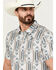 Image #2 - Rock & Roll Denim Men's Southwestern Print Short Sleeve Polo Shirt, Natural, hi-res