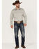 Image #2 - Wrangler Retro Premium Men's Solid Long Sleeve Snap Western Shirt , Grey, hi-res