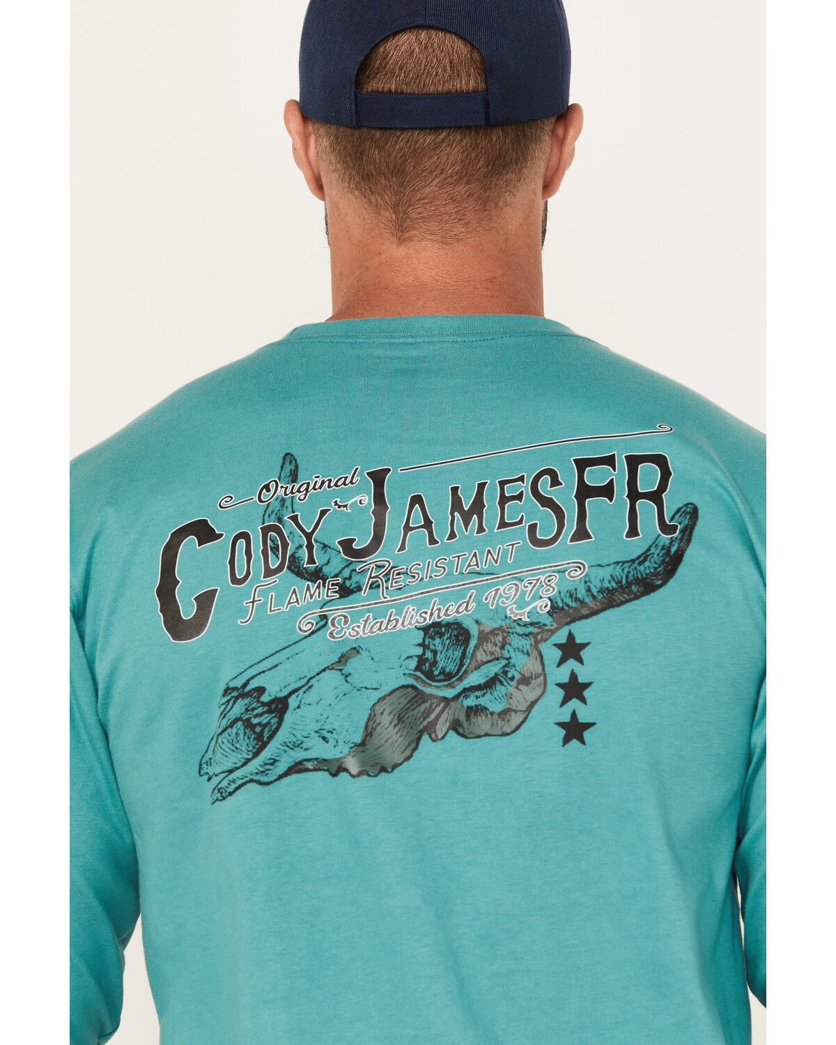 Image #3 - Cody James Men's FR Authentic Long Sleeve Graphic Work T-Shirt, Green, hi-res
