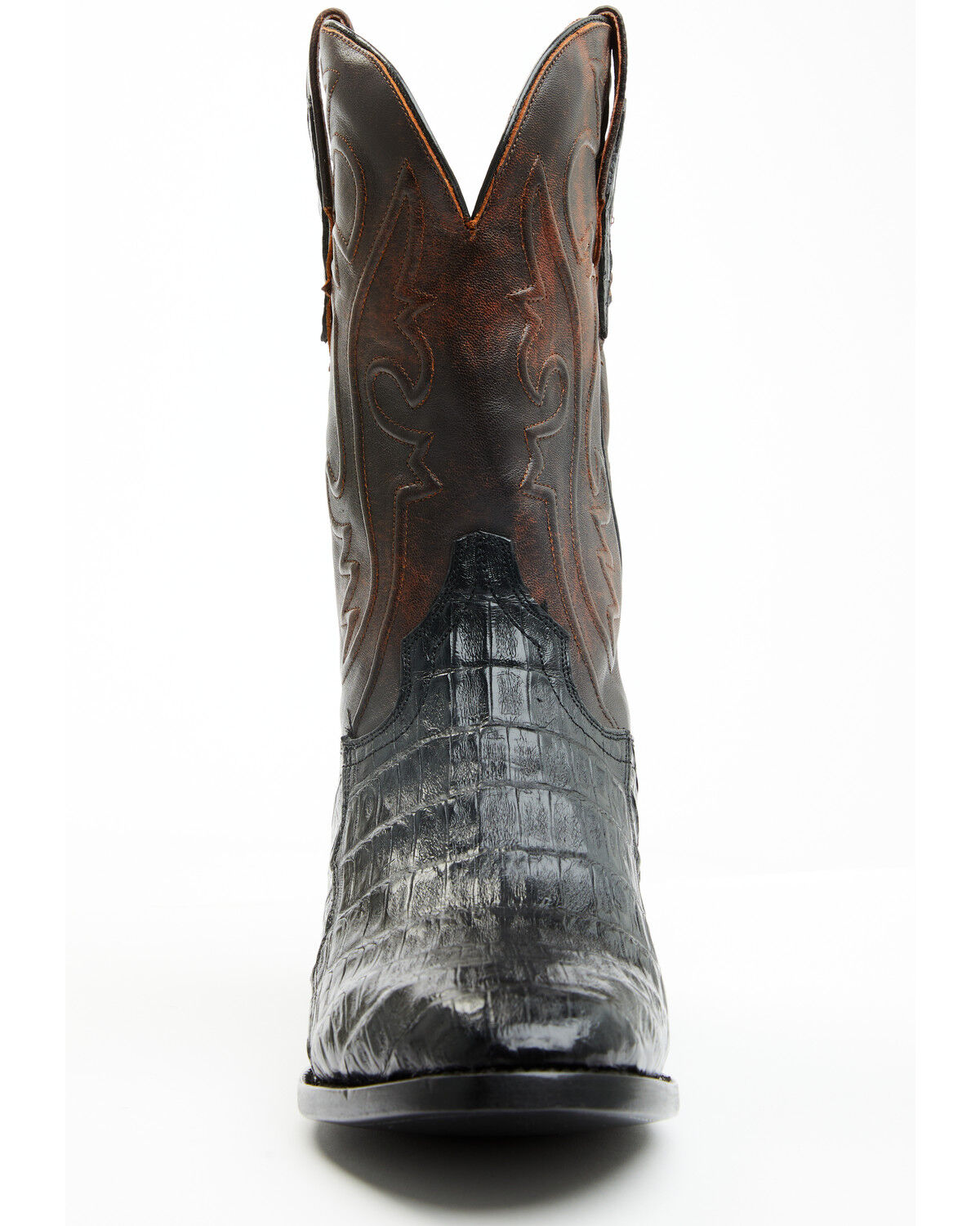 Image #4 - Dan Post Men's Exotic Caiman 12" Western Boots - Round Toe, Black, hi-res