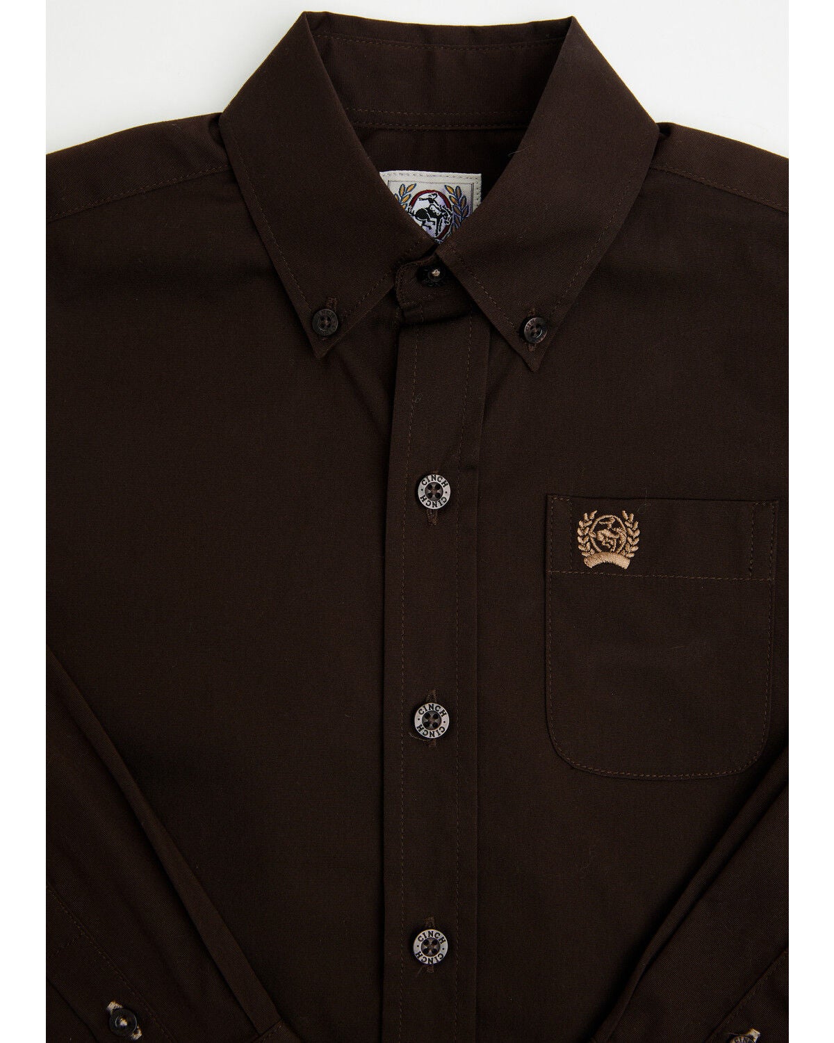 Image #2 - Cinch Toddler Boys' Solid Long Sleeve Button-Down Stretch Western Shirt, , hi-res