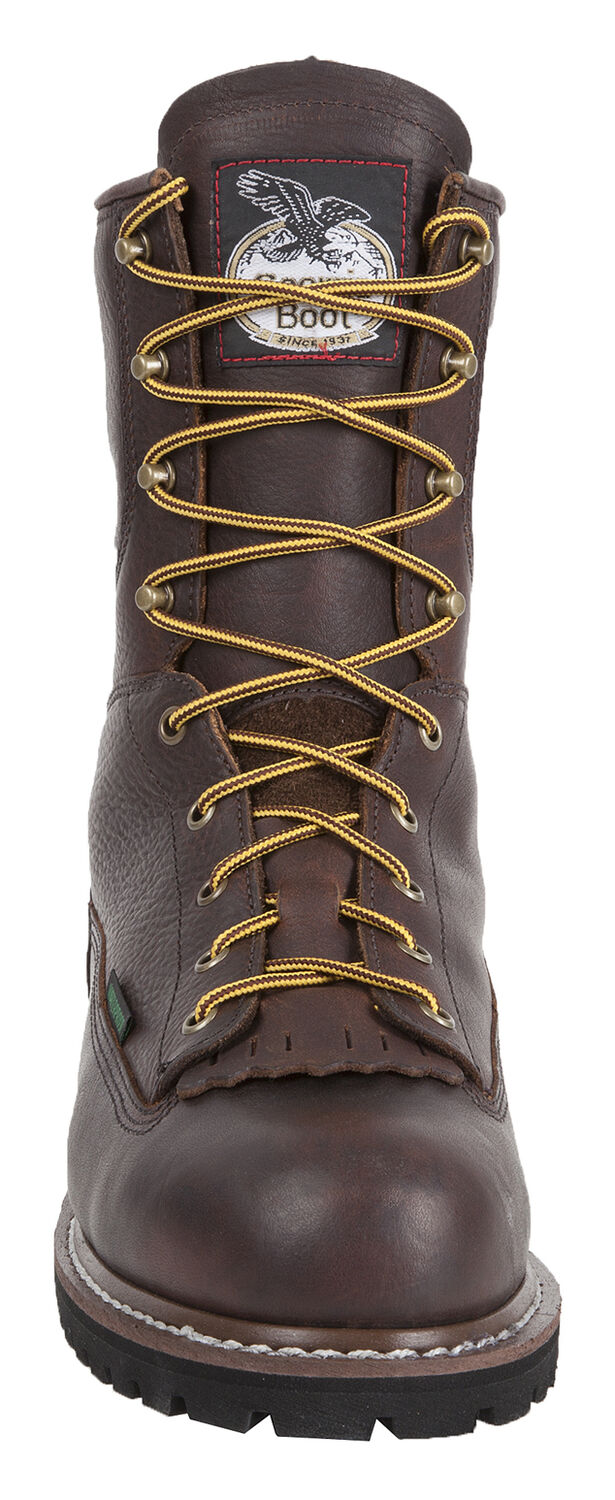 Image #4 - Georgia Boot Men's Low Heel Waterproof Logger Work Boots - Steel Toe, , hi-res