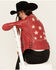 Image #1 - Mauritius Leather Women's Christy Scatter Star Leather Jacket, Red, hi-res
