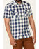 Image #3 - Flag & Anthem Men's Mclennan Vintage Short Sleeve Snap Western Shirt , Blue, hi-res