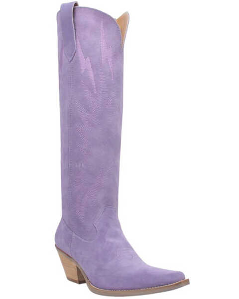 Dingo Women's Thunder Road Western Performance Boots - Pointed Toe, Periwinkle, hi-res