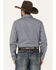 Image #4 - Stetson Men's Chevron Geo Print Long Sleeve Pearl Snap Western Shirt, Dark Blue, hi-res