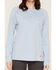 Image #3 - Ariat Women's FR Air Henley Long Sleeve 1/4 Button-Down Work Shirt, Heather Blue, hi-res