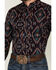 Image #3 - RANK 45® Men's Hilsborrow Southwester Print Long Sleeve Button-Down Stretch Western Shirt , Dark Blue, hi-res