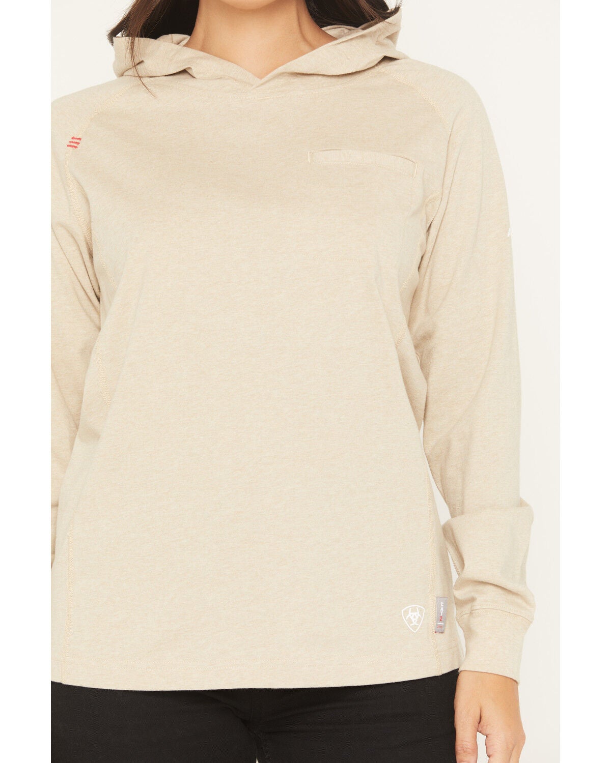 Image #3 - Ariat Women's FR Air Long Sleeve Hooded Work Shirt, Heather Grey, hi-res