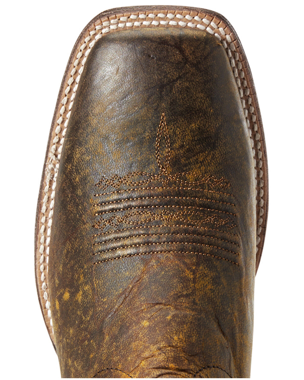 Image #4 - Ariat Men's Circuit Woodsmoke Western Boots - Broad Square Toe, Brown/blue, hi-res